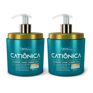 Combo com 2 Máscara Catiônica Forever Liss 450g em Oferta na Shopee