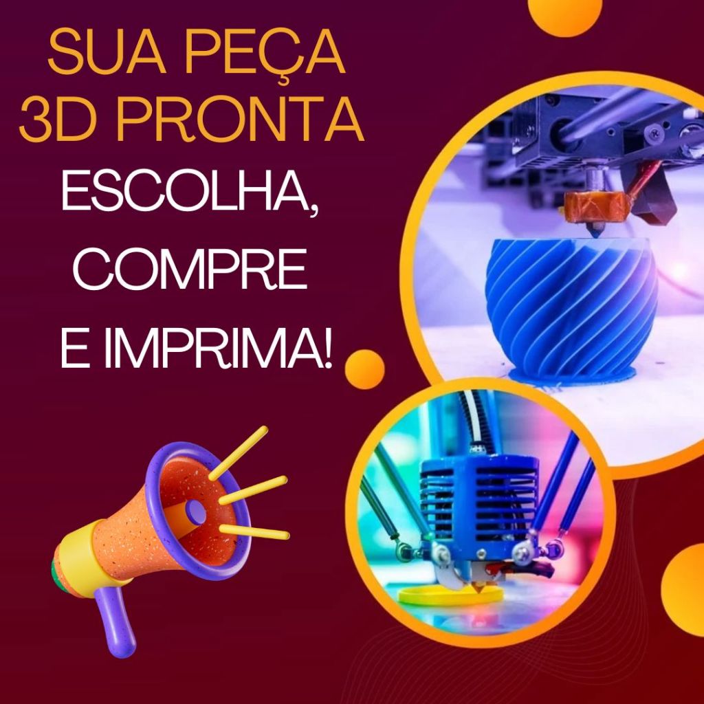 Serviço de Impressão 3D Personalizado - Solicitação de peças pequenas específicas ou personalizadas