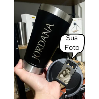 Copo Térmico personalizado com Foto Gravação e Nome