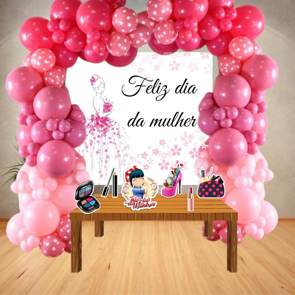 tema dia da mulher kit 6 display pra decoração personalizado enfeite de ...