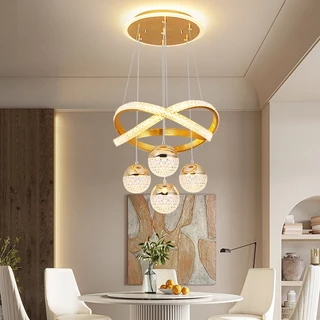 (3 Cores em 1)Restaurante lustre sala de jantar luz 2025 novo estilo simples cozinha luz quarto moderno simples