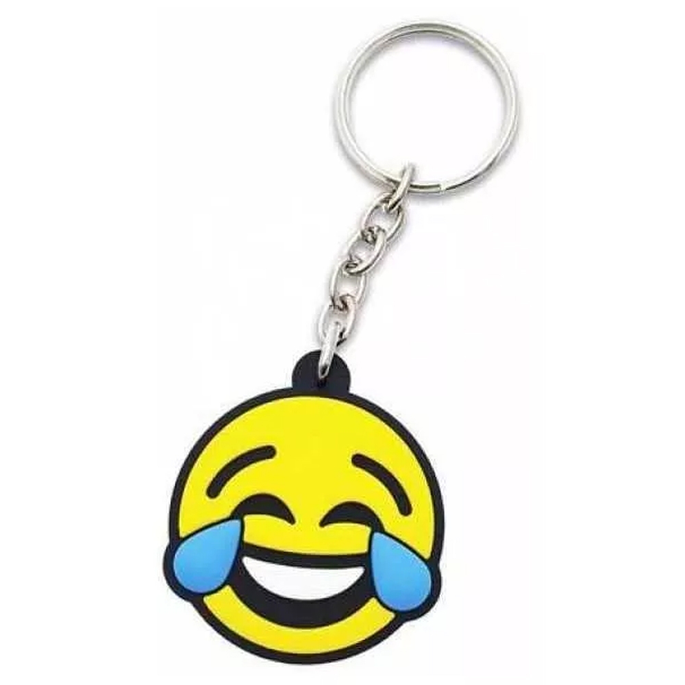 Chaveiro Emoticon Emborrachado - Emoji Chorando De Rir Yaay | Shopee Brasil