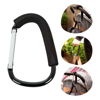 Mosquetão Gancho 16cm Clip Forte Carrinho De Bebe Multiuso de Metal Sacola de Compras em Oferta na Shopee
