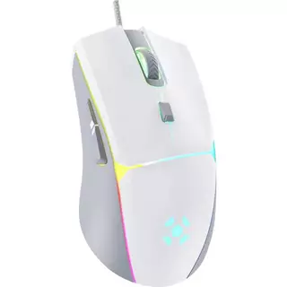Mouse Gamer Rgb Fortrek Crusader White Edition 12800dpi