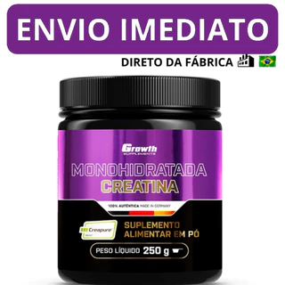 Creatina CREAPURE Monohidratada 250g ou 100g - Growth Suplementos 100% Pura