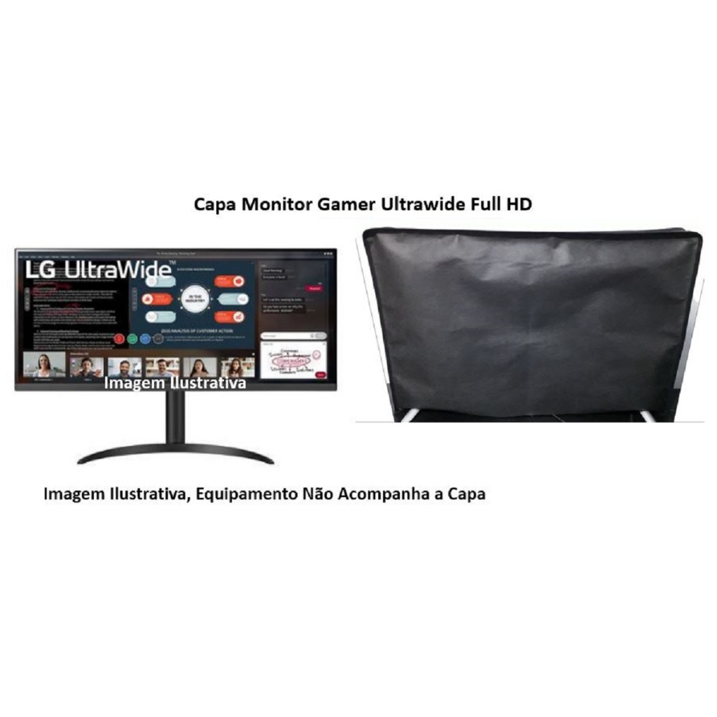 Capa Proteção Antipoeira Para Monitor Gamer 34
