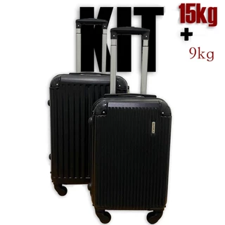 Mala de viagem kit ( N21 e N18 ) de bordo e despacho roda 360 + cadeado mala conjunto ( 15kg e 9kg )