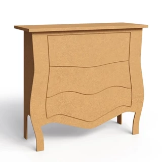 Comoda Bombe Fake Mdf Grande 3 Gavetas Decorativa Mini Table Cenario Decoração De Festa