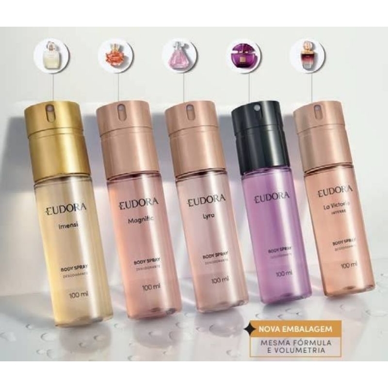 BODY SPLASH EUDORA ROXO, LA VICTORIE INTENSE, MAGNIFIC, LYRA OU IMENSE ...