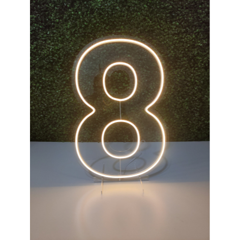 Painel Led Neon Número 8 50cm led | Shopee Brasil