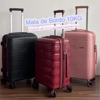Mala De Bordo/Viagem Zíper Dupla,Material PP, Anti-Queda,Cadeado Embutido em Oferta na Shopee