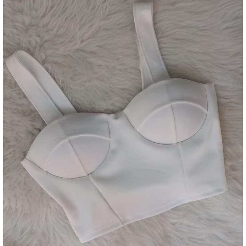 Cropped Corset Alcinha Branco | Shopee Brasil