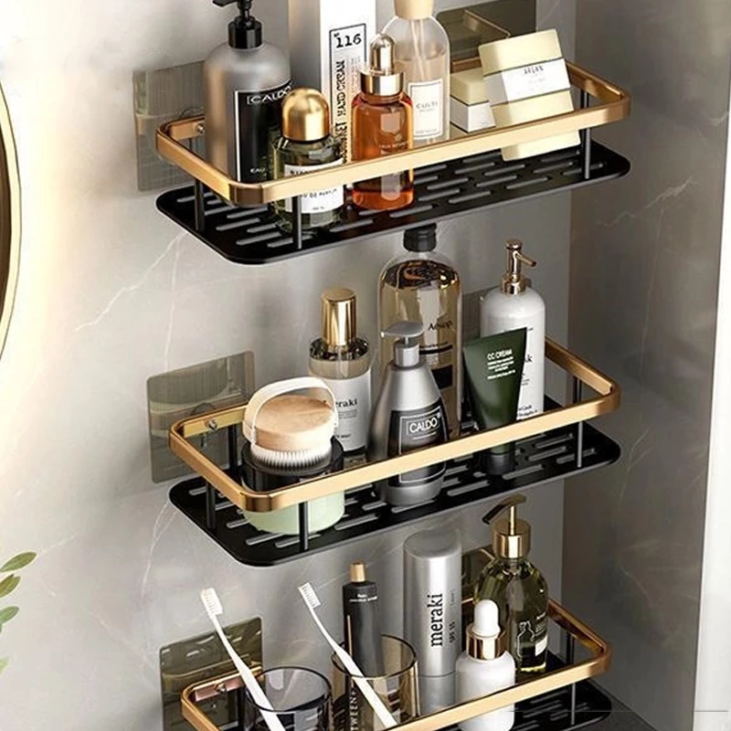 KIT 3 Suporte Prateleira De Canto Para Banheiro Cozinha Uso multifuncional