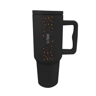 Copo Com Canudo Térmico de 1200ml Personalizado De Oncinha Com O Seu Nome [C-036]
