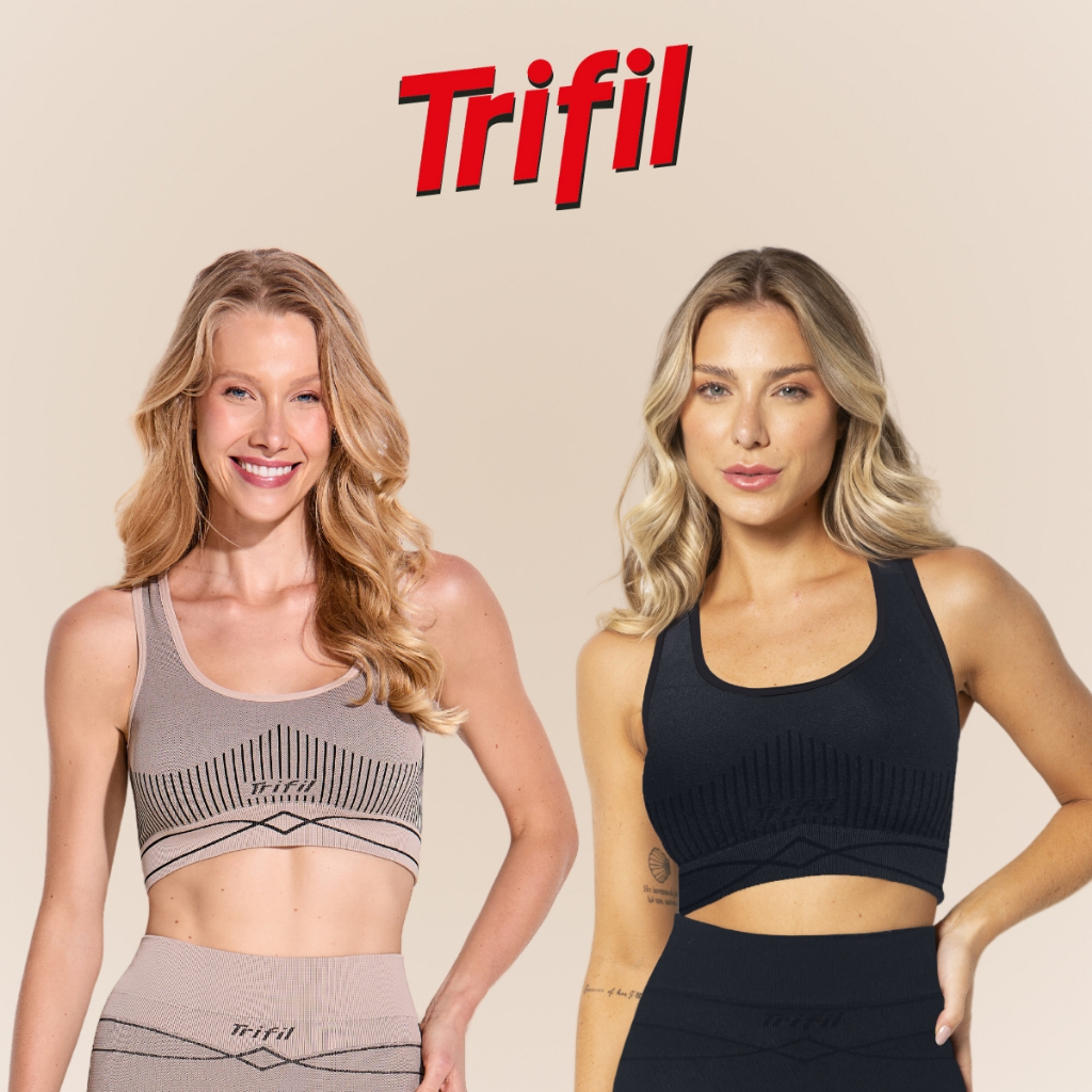 Top Fitness Trifil Sem Costura Esportivo Feminino Resistente Alça Larga ...