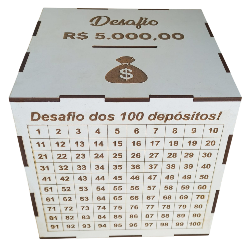 Cofre Desafio Dos 100 Depósitos | Shopee Brasil