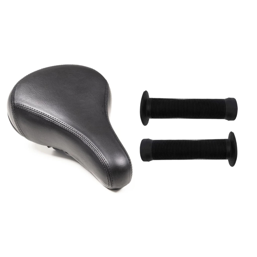 Banco Selim Bike Dirt Bmx Wheeling GTA LTX Com Carrinho Freeride Manobra Grau Tipo DDK 243+ Manoplas