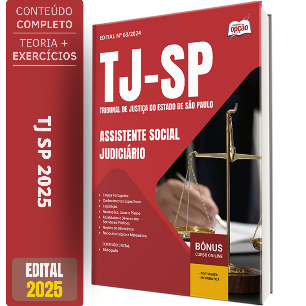 Apostila Concurso TJ SP 2025 - Assistente Social Judiciário | Shopee Brasil