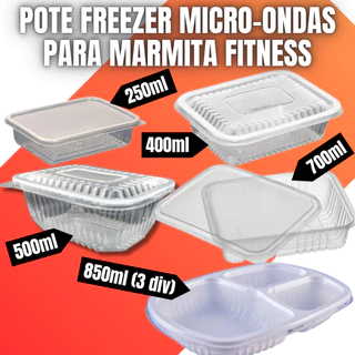 POTE PARA MARMITA FITNESS DE PLÁSTICO SUPER RESISTENTE