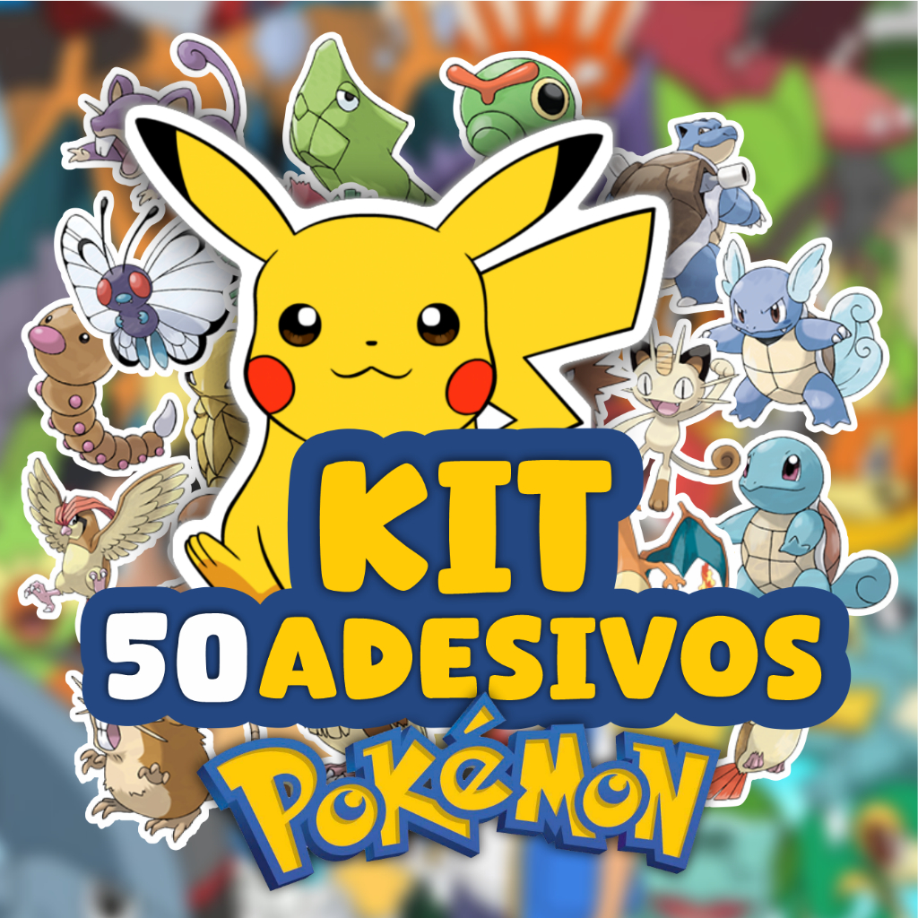 kit 50 adesivos sortidos POKÉMON | Shopee Brasil