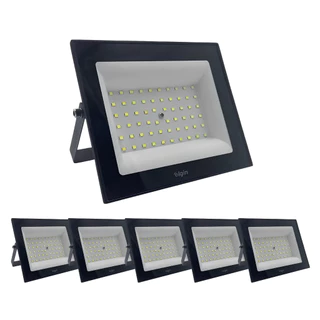 Kit 6 Refletores Led Elgin 100w Branco Frio 6500K Bivolt Econômico