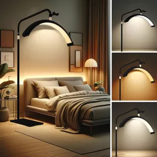 Luminária Arco Meia Lua com Base de Chão Uso para Estética e Decoração