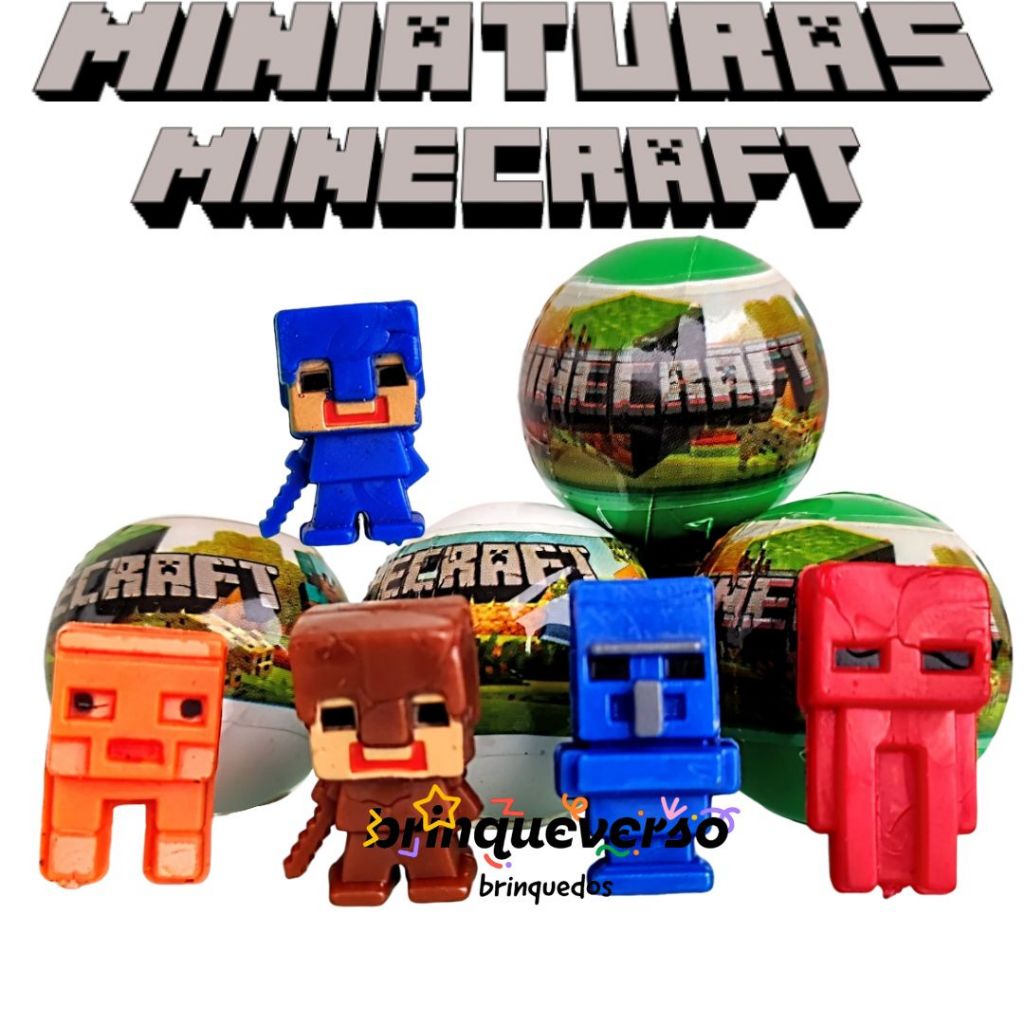 25/100un Lembrancinha e prenda de Festa Minecraft. Brinquedo Minecraft ...