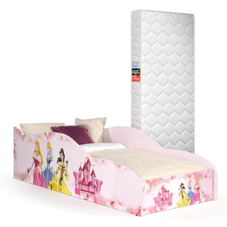 Cama Infantil Princesa MDF Rosa com Colchão – Quarto de Menina Segura e Divertida em Oferta na Shopee