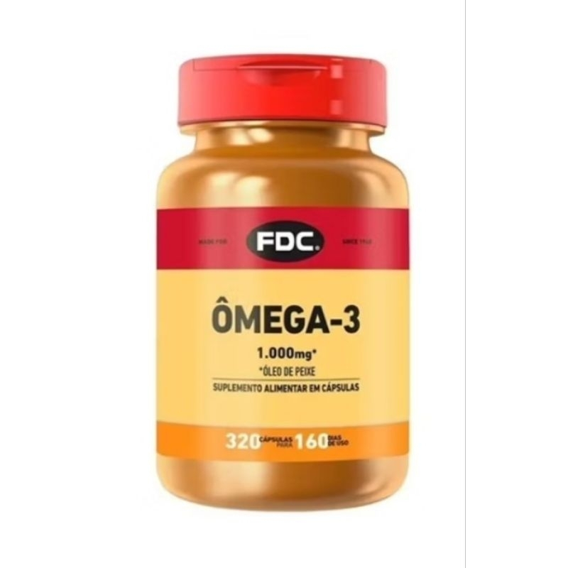 Ômega 3 VITAMINAS FDC 320 Caps Fish Oil 1000 Mg Óleo De Peixe | Shopee ...