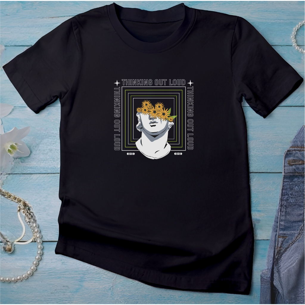 Camiseta 100% Algodão Thinking out Loud - Camisa Aesthetic Streetwear ...