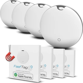 4x Tag Localizador Gps pelo Aplicativo Buscar iPhone Faaftech Faaftag - Com Alerta Alarme Sonoro em Oferta na Shopee