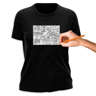 Livro de Colorir Camiseta Blusa Unissex Livro de Colorir Bobbie Goods Tiktok em Oferta na Shopee