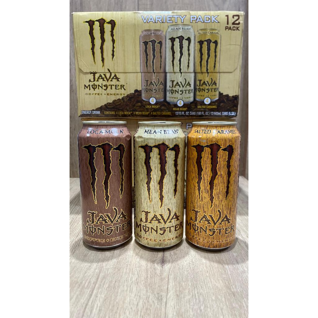 KIT MONSTER JAVA MEAN BEAN + SALTED CARAMEL + LOCA MOCA AMERICANO 443ml 🇺🇸