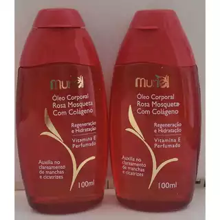 KIT OLEO CORPORAL ROSA MOSQUETA COM COLÁGENO MURIEL 100ML-2 UNIDADES