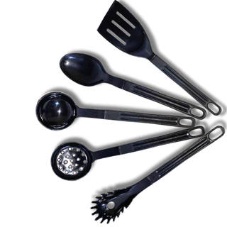 Conjunto De Espátula Nylon 5 Peças Pegador Para Servir em Oferta na Shopee