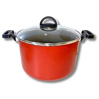 Caldeirão Panela 26cm Grande Antiaderente Com Tampa De Vidro em Oferta na Shopee