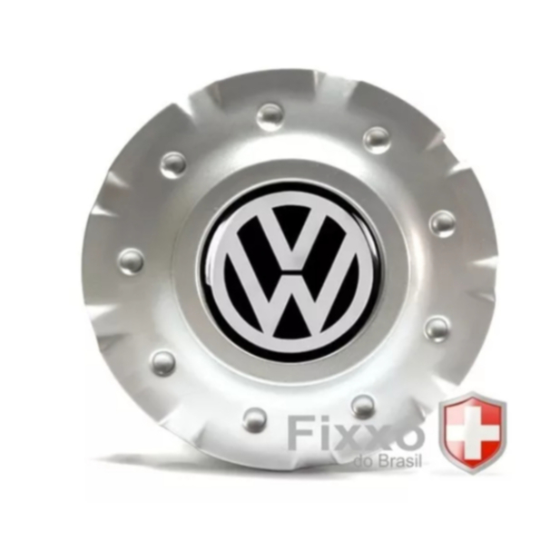 4 Calotinha Tampa Da Roda Brw600 Prata C/ Volkswagen