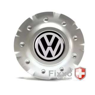 4 Calotinha Tampa Da Roda Brw600 Prata C/ Volkswagen
