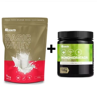 Kit Creatina (100g) + Basic Whey (1kg) - Growth Supplements