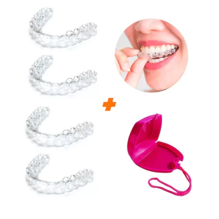 04 Placas de Silicone Moldável Aparelho Inferior e Superior em Oferta na Shopee