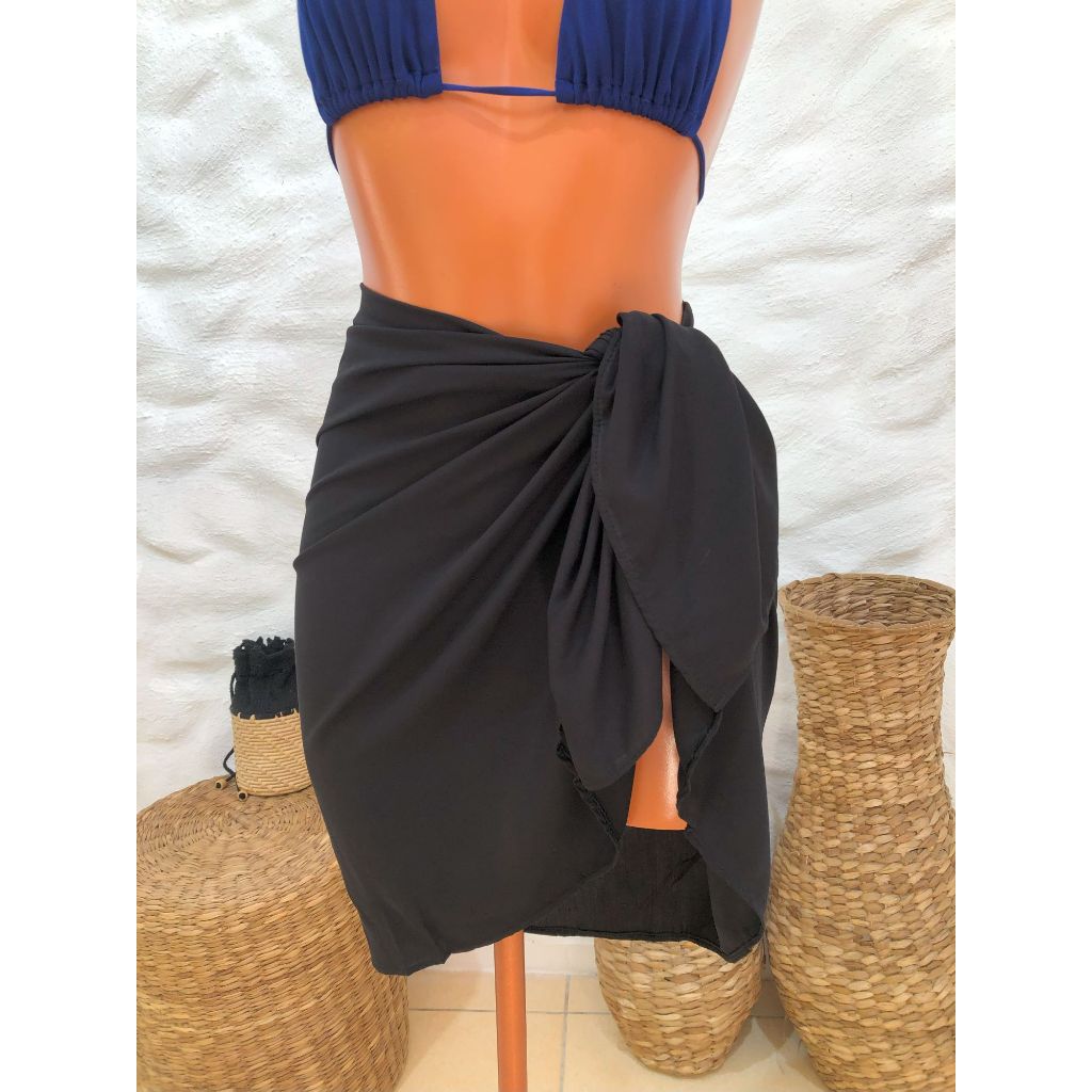 Canga saída de praia curta viscose diversas cores | Shopee Brasil