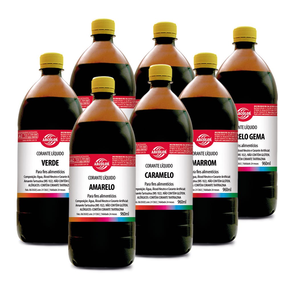 Corante Líquido Alimentício Arcolor 960 Ml