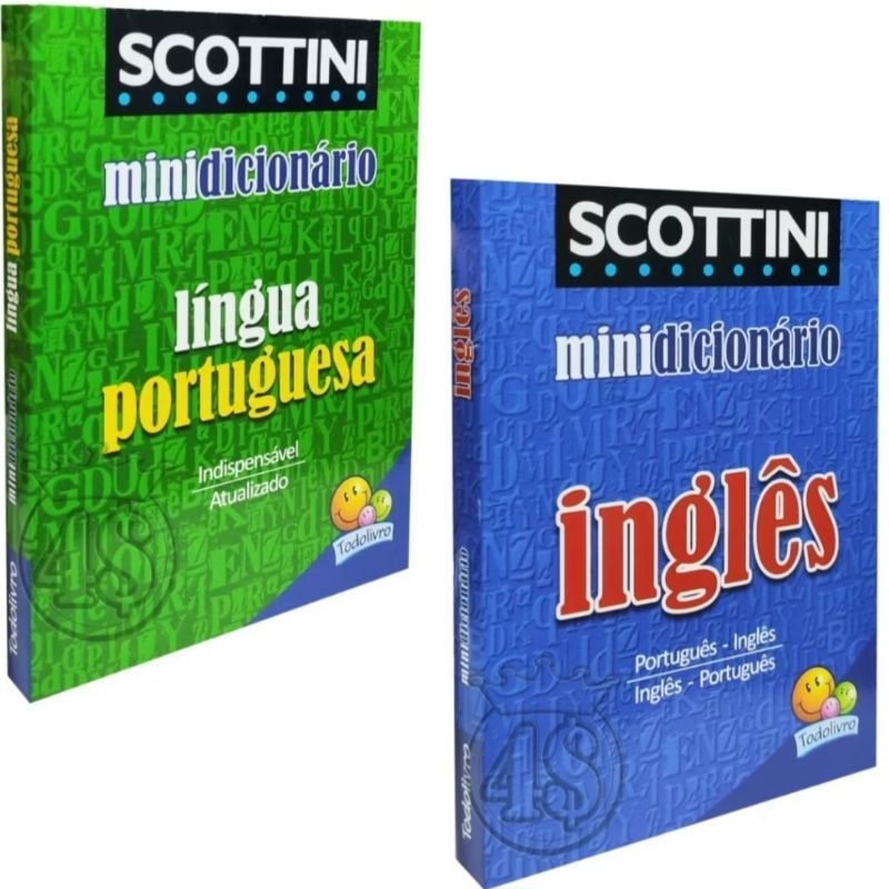 mini dicionário de inglês e mini dicionário de português completo ...