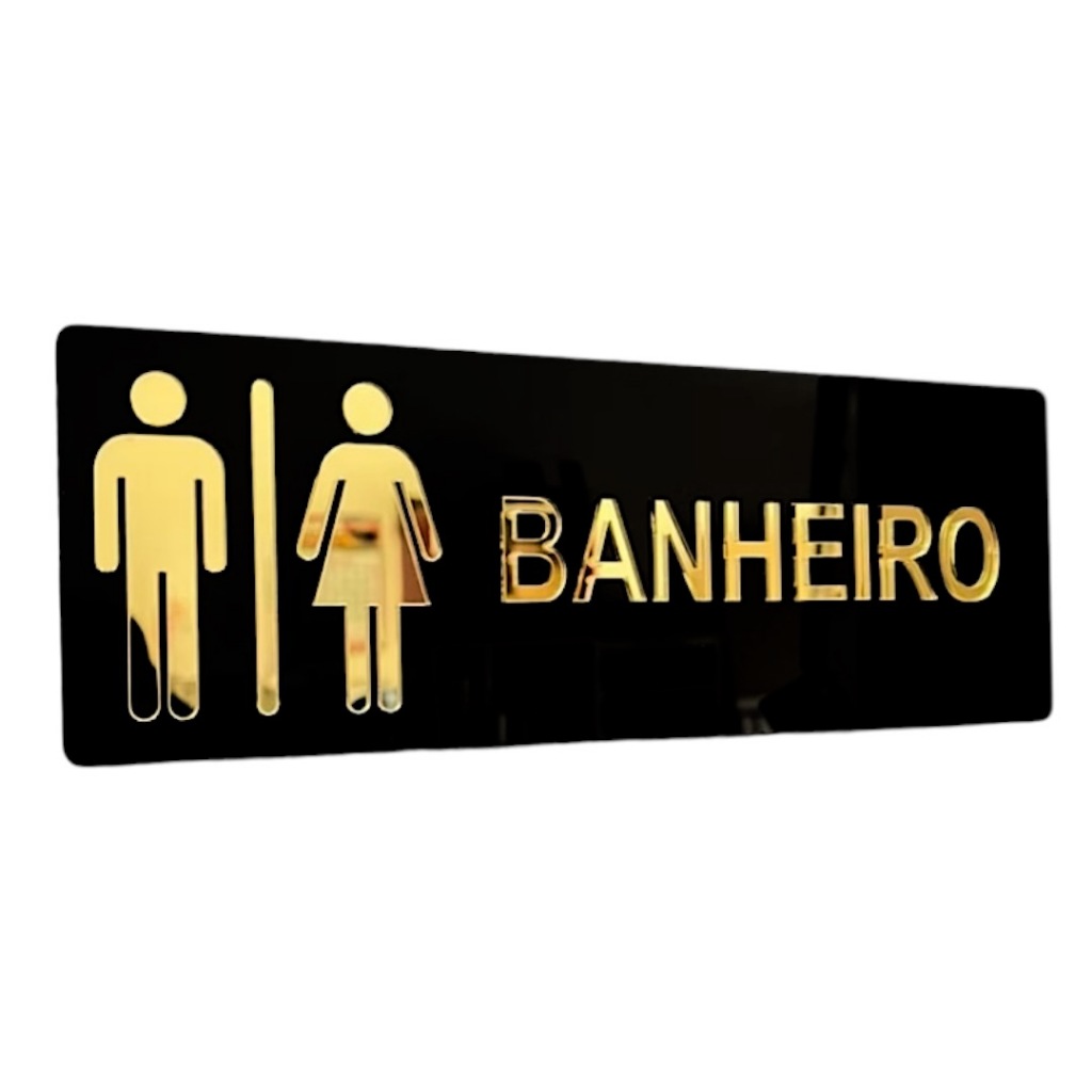 Placa Sinalização Banheiro Wc Acrílico