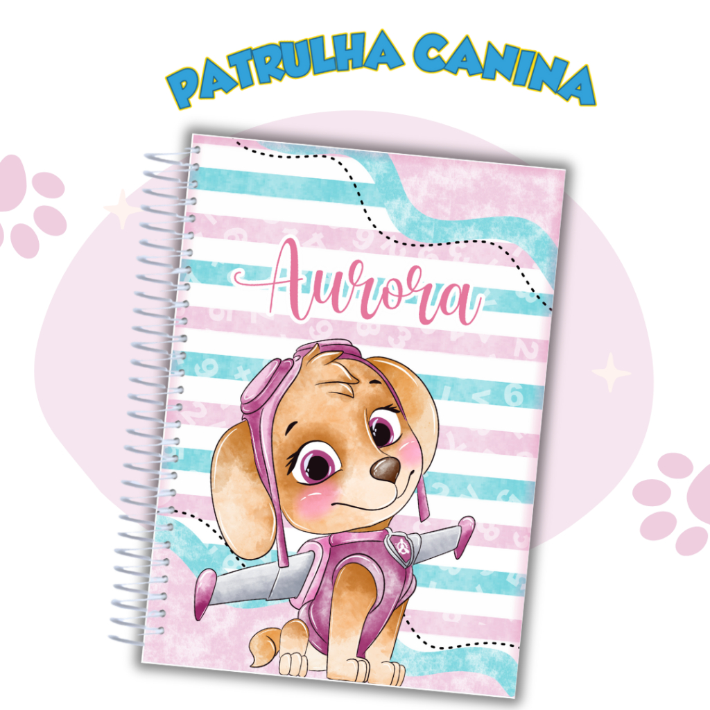 PATRULHA CANINA MENINA CADERNO PERSONALIZADO | Shopee Brasil