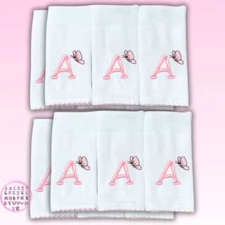 Kit 10 Boca Fralda Personalizado Com Inicial Do Nome Do Bebe Menino Menina Hipoalergênico Bordado em Oferta na Shopee