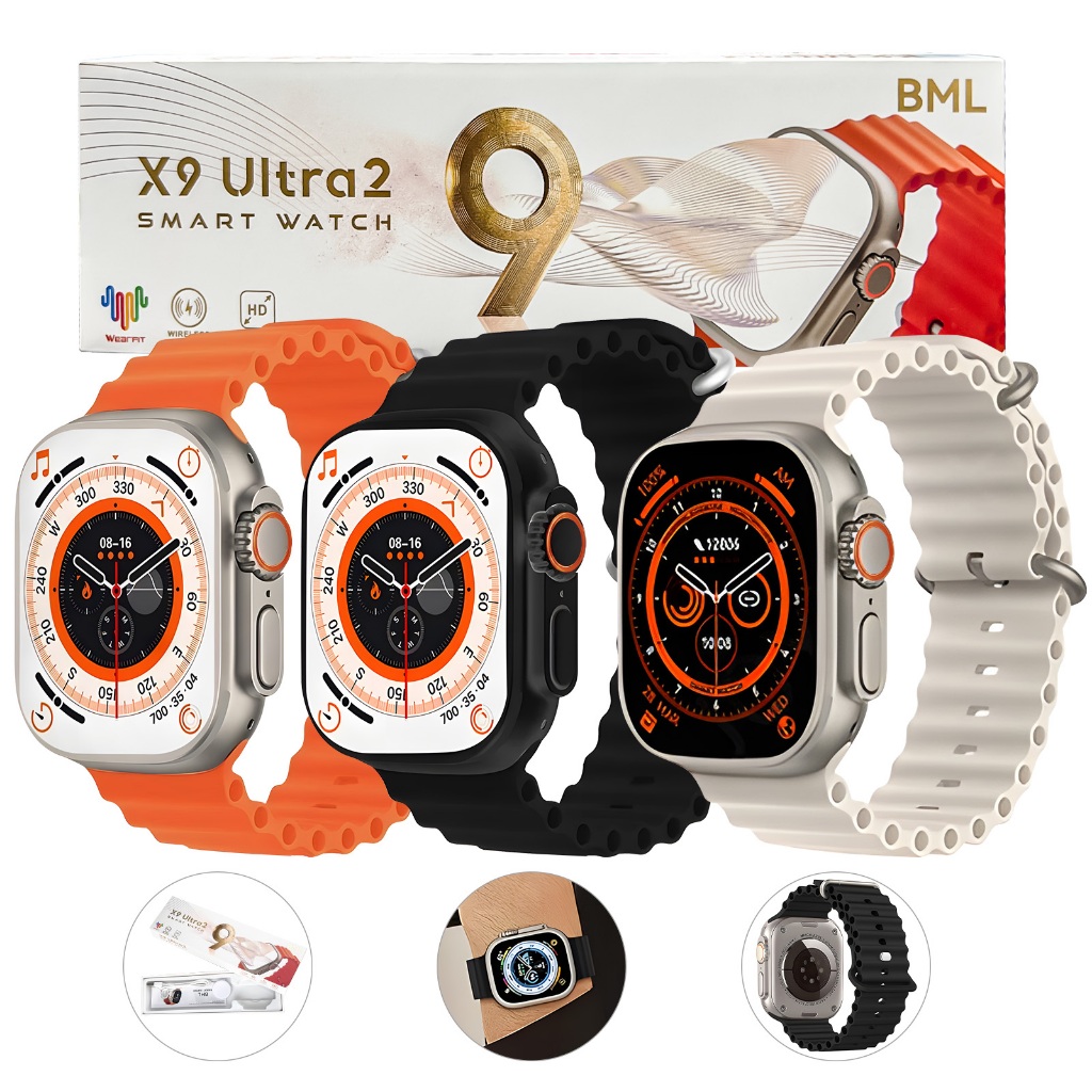 Novo Smartwatch X9 Ultra 2 Relógio inteligente 2.09 Inch HD 49mm NFC Bluetooth Imagem Da Tela DIY Digital