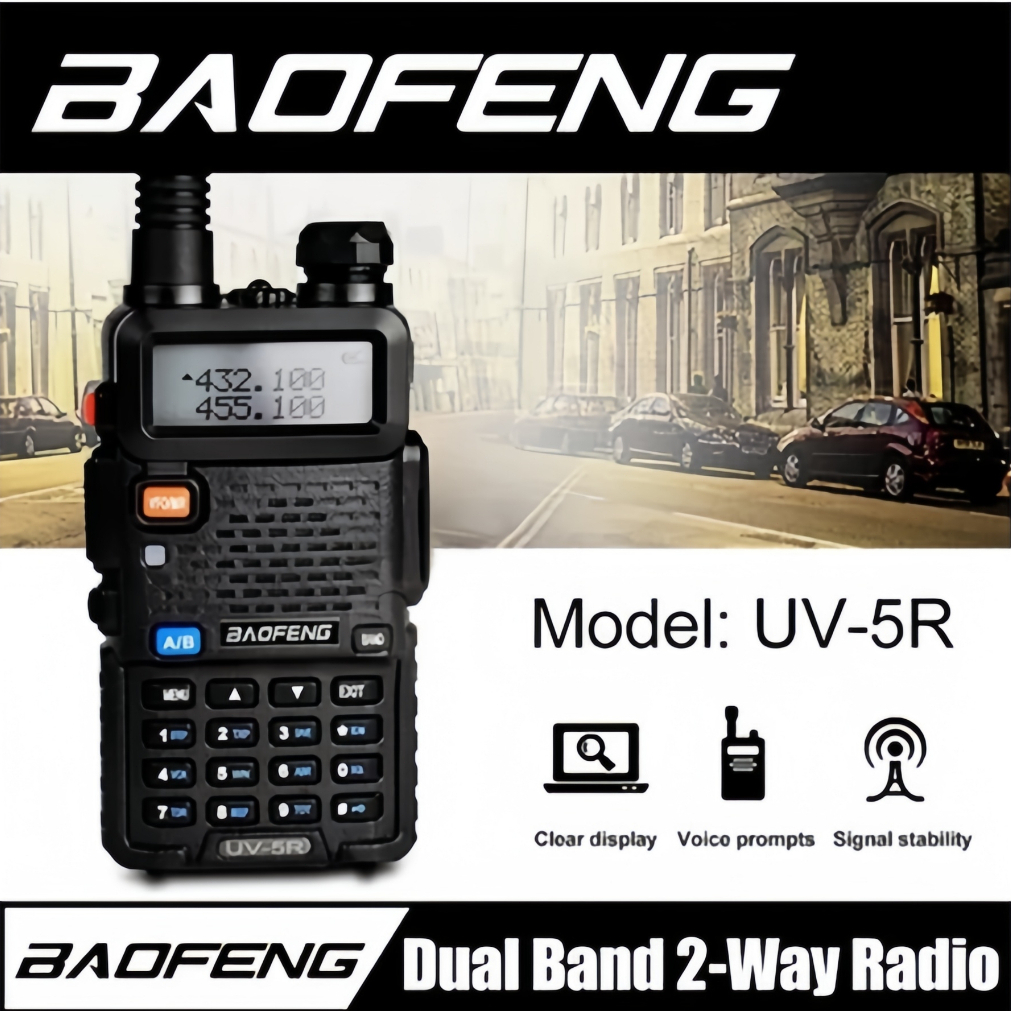 Kit 2 Unidades Rádio Comunicador Dual Band Uhf Vhf Uv-5r HT Fm Fone ...