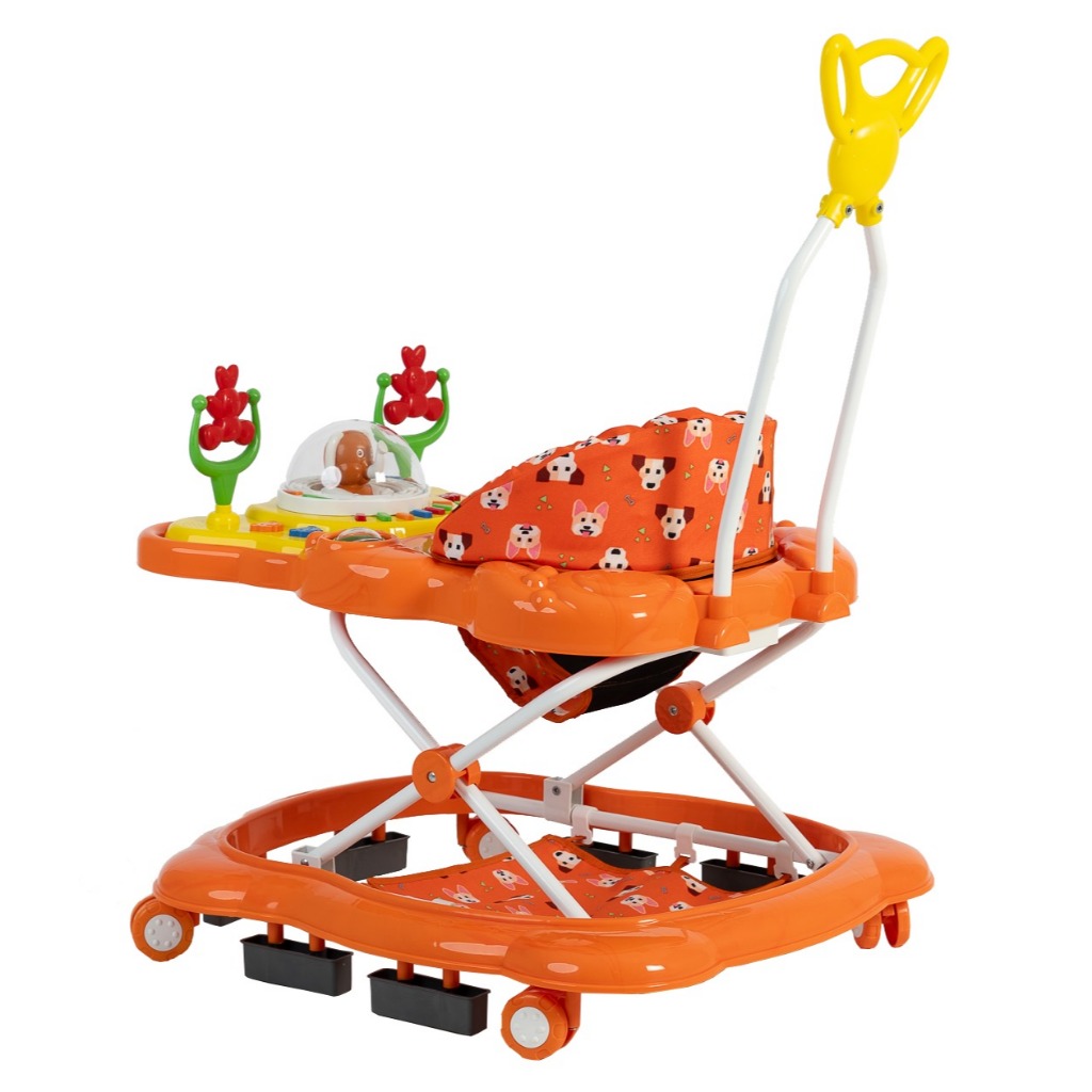 Andador Musical Megaluxo Infantil Laranja Jumbobaby | Shopee Brasil