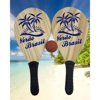 Conjunto de Raquetes com bola, frescobol, jogos de areia - Beach Tênis em Oferta na Shopee